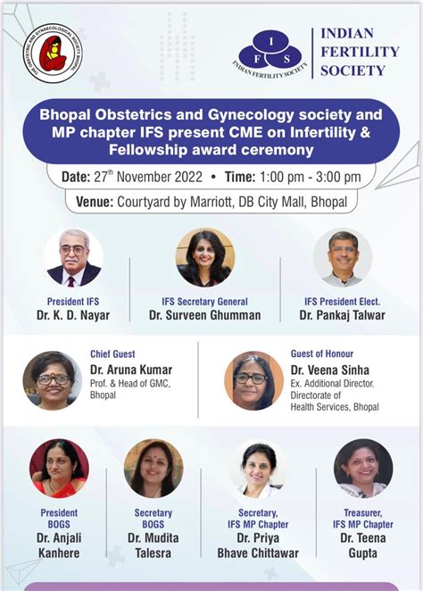 Bhopal Obstetrics And Gynecology Society And Mp Chapter Ifs Present Cme