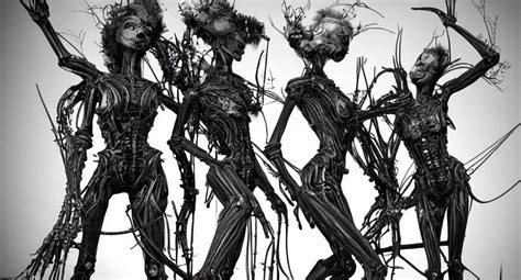 Dream A Group Of Biomechanical Cyborg Nymphs By Tony Stable