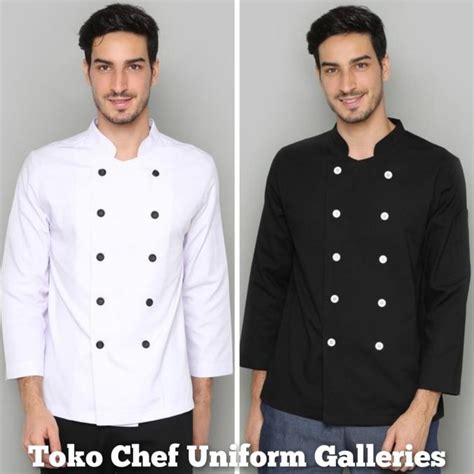 Jual Baju Chef Seragam Baju Koki Lengan Panjang Putih Premium Quality