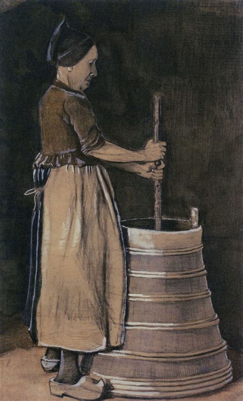 Vincent Van Gogh Woman Churning Butter