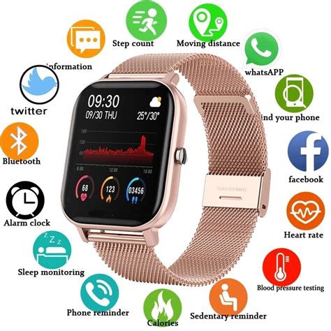 Lige 2021 New Full Touch Screen Smart Watch Woman Sport Heart Rate Monitor Waterproof Fitness