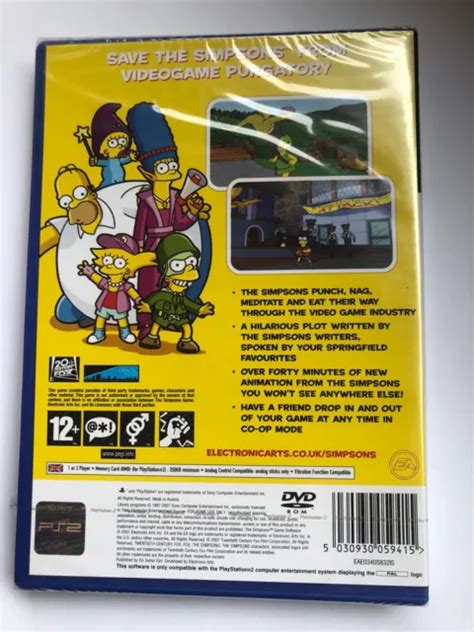 Ps2 The Simpsons Game 2007 Uk Pal Sony Factory Sealed Flycover