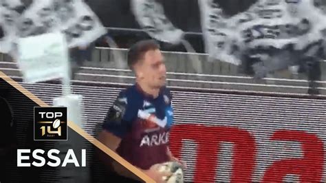 TOP 14 Essai de Nathanaël HULLEU UBB Brive Bordeaux Bègles