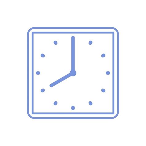 Premium Vector Clock Icon Vector Template Flat Design Illustration Design