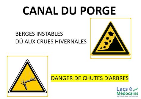 Berges instables du Canal des étangs Le Porge