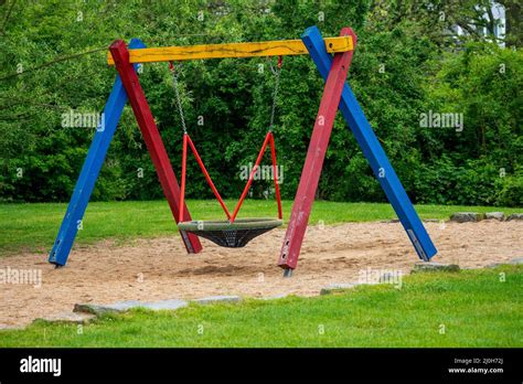 Colorful Kids Playground In The Park Stock Photo Alamy