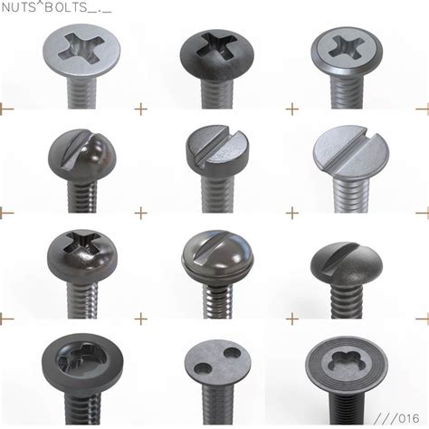 ArtStation - Nuts & Bolts, Oscar Navarro | Screws and bolts, Mechanical design, Engineering tools