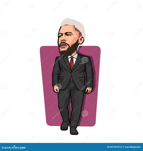 Caricature Of Neymar Jr Vector Potrait Editorial Photography