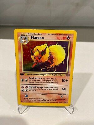 Pokémon TCG Flareon Jungle 3 64 Holo 1st Edition Holo Rare eBay