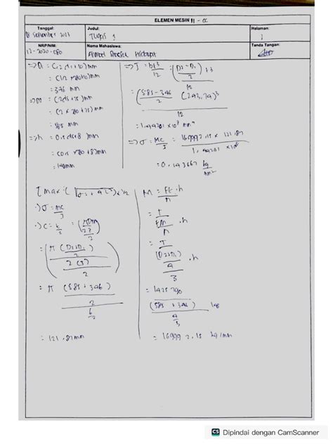 Tugas 01 Elemen Mesin Ii Pdf