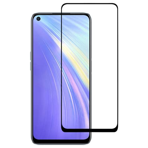 Oppo Realme 6 풀 접착제 전체 화면 강화 유리 필름