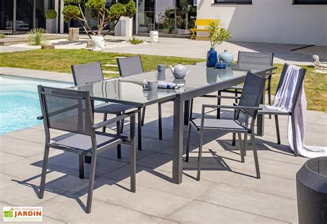 Table De Jardin Extensible Aluminium Et Verre Tolede Cm Dcb