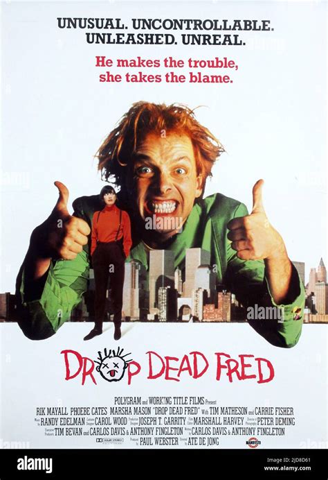 Catesposter Drop Dead Fred 1991 Stock Photo Alamy