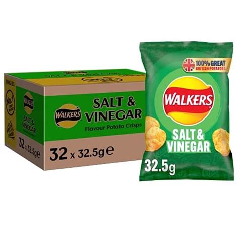 Walkers Salt And Vinegar Crisps 32 Pack 20 97 At Amazon