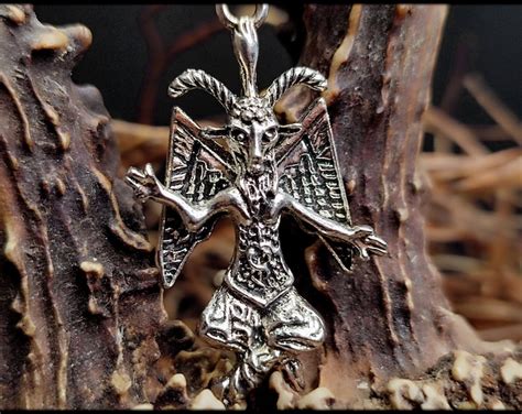 Baphomet Chain Pendant Black Magic Witch Witch Symbol Witch Star