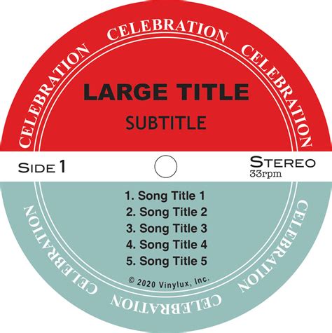 Free Printable Vinyl Record Template Download Free Printable Vinyl