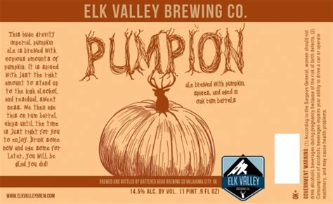 Pumpion 2016 Elk Valley Brewing Company Untappd