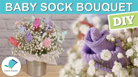 Baby Sock Bouquet Diy Baby Shower T Youtube