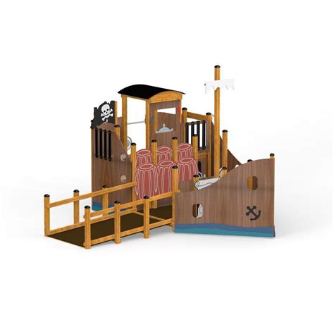 Cabane Pour Enfant Pour Aire De Jeux Corsairs Ship Lars Laj Au Sol