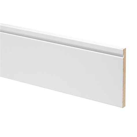 Metrie Mdf Baseboard Moulding Contemporary White Primed Mfpu9290