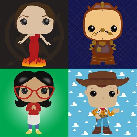 Funko Pop Vector Illustrations Funko Pop Ilustração Bonecos Funko Pop