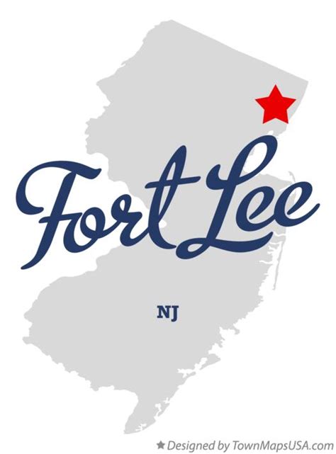 Map of Fort Lee, NJ, New Jersey