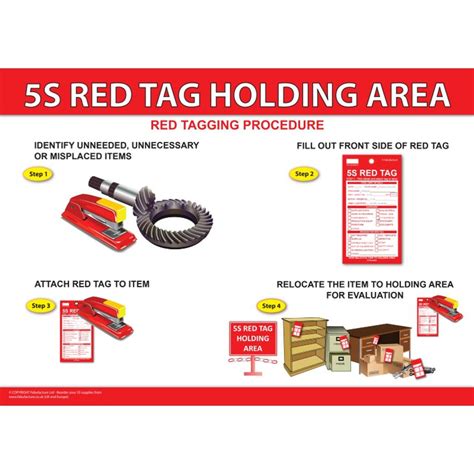 Shop Fabufacture 5S Red Tagging Instructions Wall Guide A2 594mm X