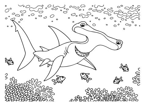 The Hammerhead Shark Coloring Page Free Printable Coloring Pages