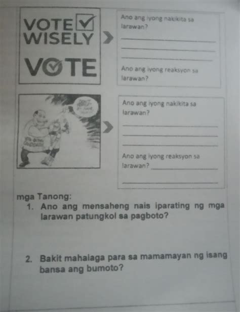 Gawain Panuto Suriin Ang Larawan Ipahayag Ang Iyong Kaisipan At The