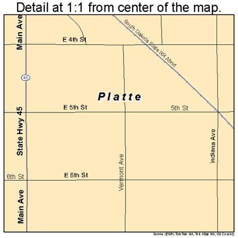 Platte South Dakota Street Map 4650260