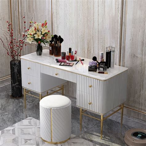 The Allure Of White Marble A Comprehensive Guide To Makeup Vanities