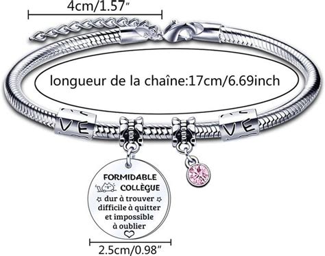 Bracelet Depart Collegue De Travail Bracelet Personnalis Idee Cadeau