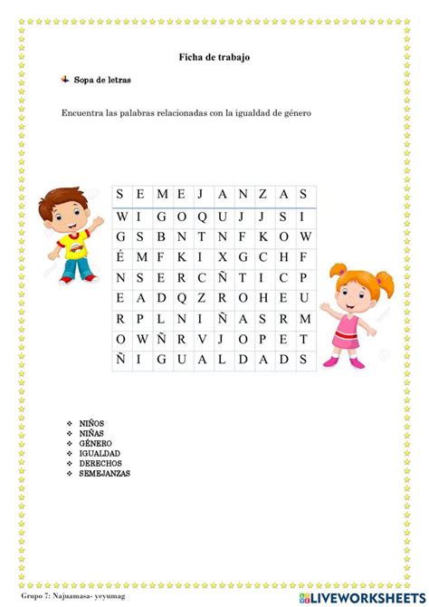 Igualdad De Genero Online Exercise For Inicial Teacher Life School