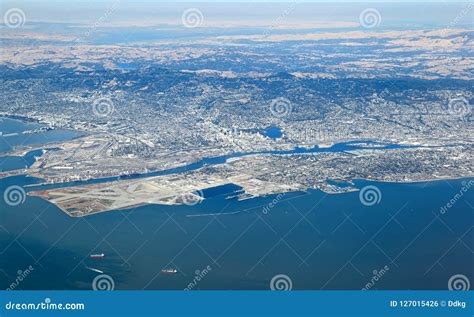 San Francisco Bay Area: Aerial View of East Bay Region Stock Photo ...