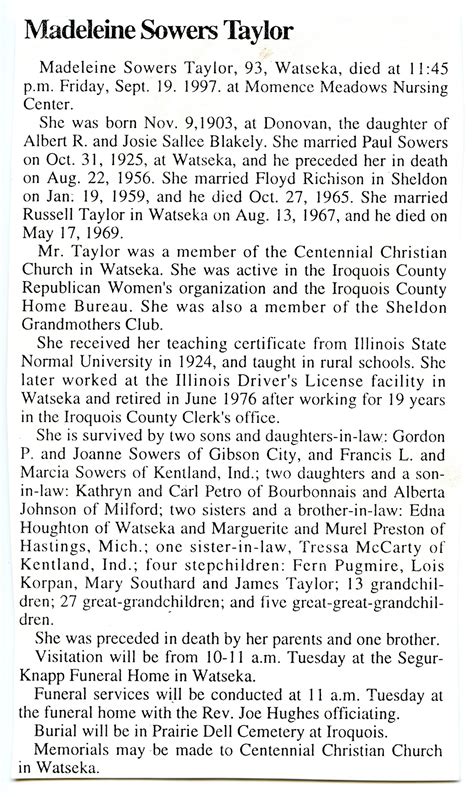The Secret History Hidden In MarshfieldNewHerald Obituaries Image 11