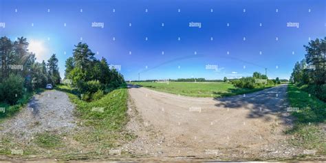 360° view of ESTONIA - Countryside road and Parking to the Bear Hide ...