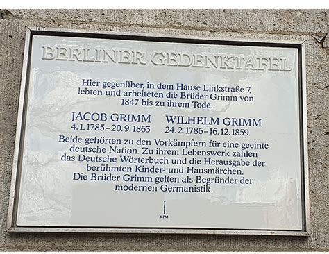 Wussten Sie Schon Die Gebrüder Grimm In Berlin Sdhb Online