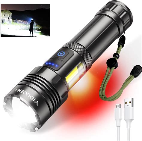 Yidouzhh Rechargeable Flashlights High Lumens Lumen Super