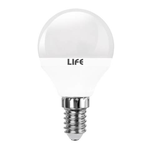 Lampada Lampadina E14 4W MiniSfera P45 Luce Fredda SMD LIFE 330 LM