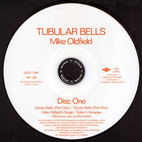 Tubular Bells Universal Music Cd Mike Oldfield Worldwide Discography