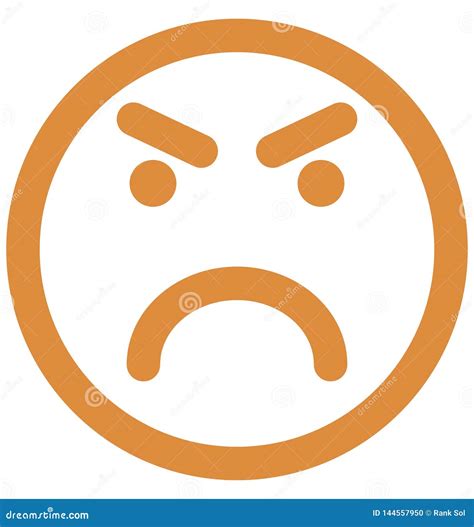 Angry Emoticons Vector Isolated Icon Which Can Easily Modify Or Edit