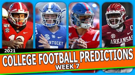 College Football Predictions Week 7 Youtube