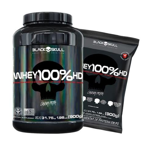 Kit Whey 100 HD 900g Pote Whey 100 HD 900g Refil Sabor Cookies