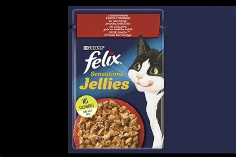 FELIX SENSATIONS JELLIES З яловичиною в желе з томатами Шматочки у