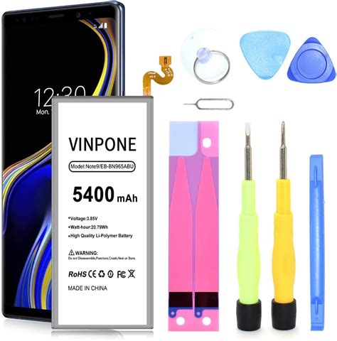 Shenmz Galaxy Note 9 Battery [upgraded] 5400mah Li Polymer