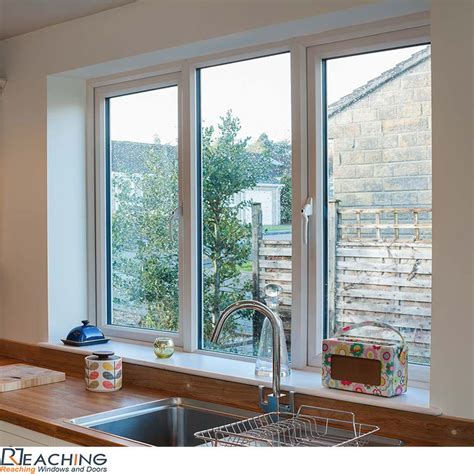 White Color Conch Profile UPVC PVC Casement Window For Villa House