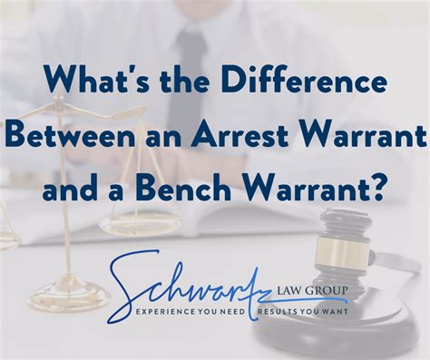 Difference Between Arrest & Bench Warrants | Schwartz Law Group