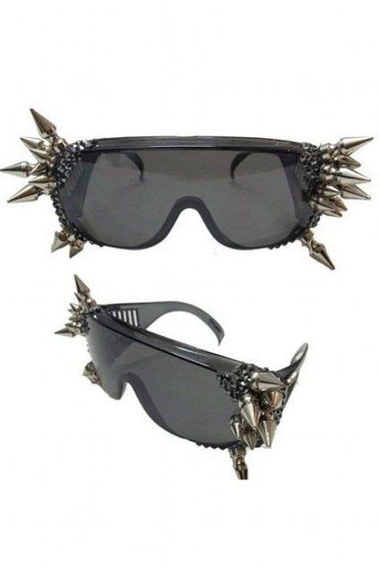 Home Accessories Glasses Metal Spike Crystal Embellished Punk Rock Gothic Disco