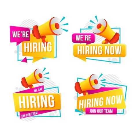 We are hiring banners concept | Free Vector