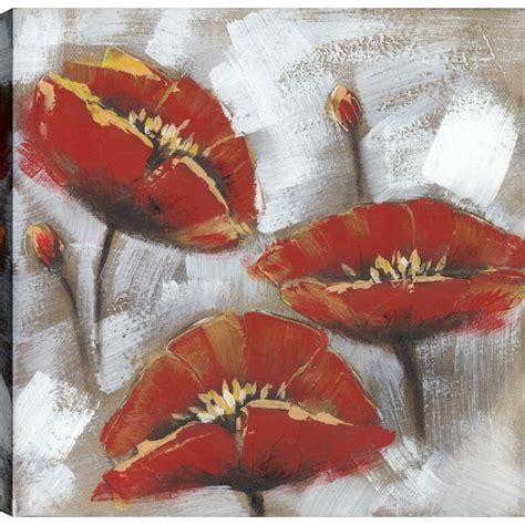 Art Maison Canada Rouge Coquelicot Iii Floral Art Floral Art Mur De